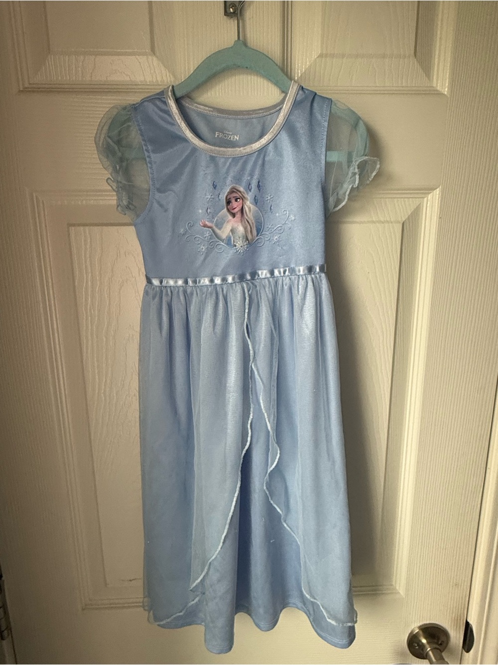 Disney Light Blue Elsa Princess Nightgown for Girls 4T